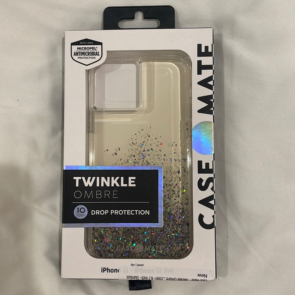 Brand New iPhone 12 /12 Pro Case Mate ombré twinkle case